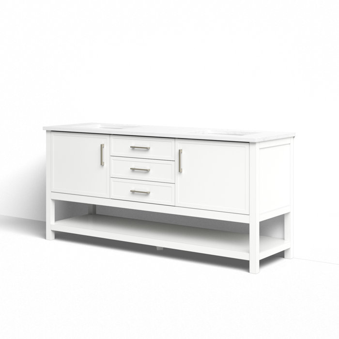 Mercury Row® Vicini 72" Double Bathroom Vanity & Reviews | Wayfair